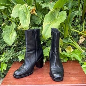 Cole Haan Women's Black Leather Mid-Calf Boots